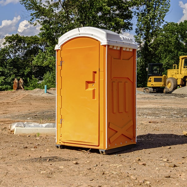 how often are the portable restrooms cleaned and serviced during a rental period in Chauvin